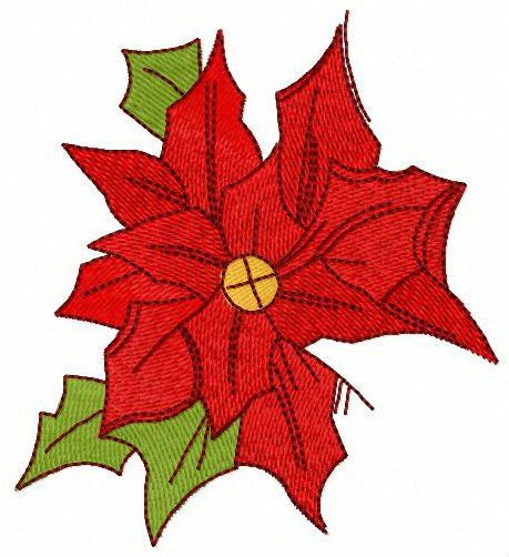 Christmas star machine embroidery design
