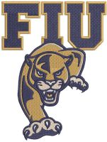 FIU Panthers primary logo embroidery design