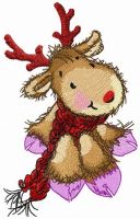 Stylish purple hooves embroidery design