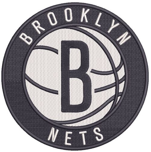 Brooklyn Nets Primary Logo embroidery design