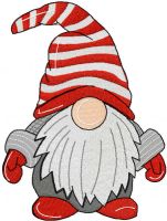 Christmas cute gnome embroidery design