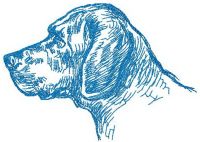 Retriever embroidery design