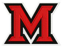 Miami RedHawks logo embroidery design