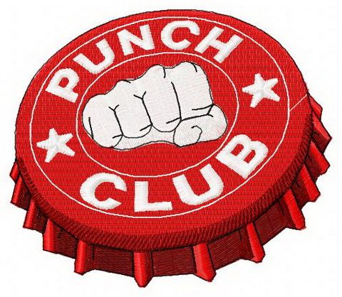 Punch Club logo 2 machine embroidery design