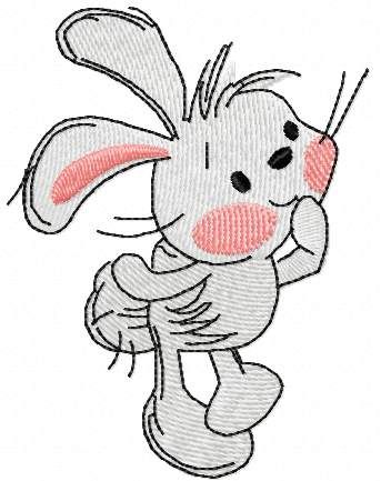 Cute bunny free embroidery design 6