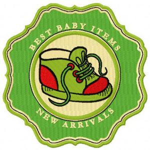 Best baby items New arrivals badge embroidery design