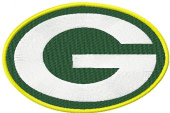 Ggreen Bay Packers logo machine embroidery design