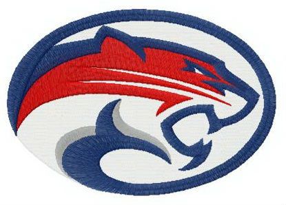 Houston Cougars secondary logo machine embroidery design