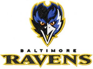 Baltimore Ravens logo 2 embroidery design