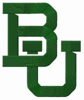 Baylor Bears logo embroidery design