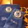 Chelsea Football Club logo design on embroidered bath towel