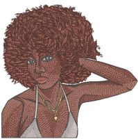 Magic of women's beauty embroidery design