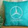 Mercedes-Benz Logo design on pillowcase embroidered