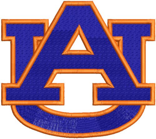 Auburn University Athletic logo machine embroidery design