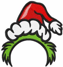 Grinch Christmas round monogram template embroidery design