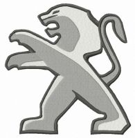 Peugeot lion embroidery design