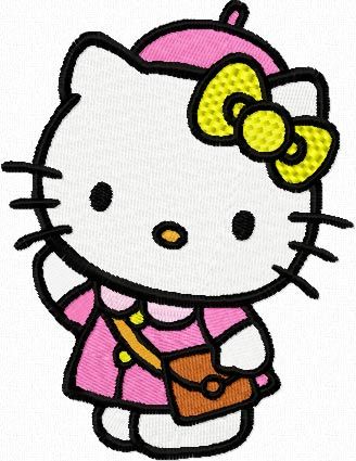 Hello Kitty Weekend Style machine embroidery design