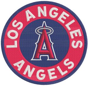 Los Angeles Angels logo embroidery design