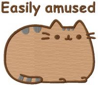 Maneki Neko easily amused embroidery design