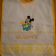 Embroidered Minnie Mouse with ice cream on bib