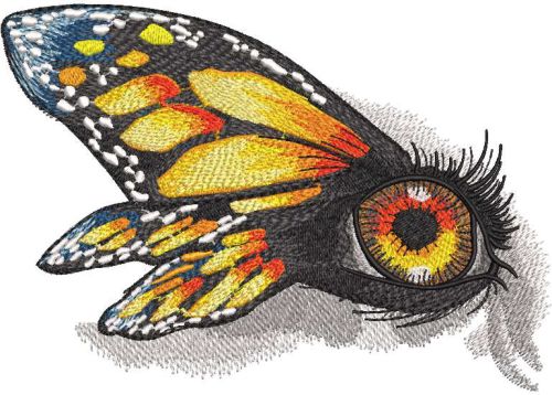 Nymphalis urticae wings eye embroidery design