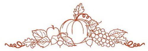 Autumn crops machine embroidery design