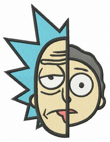 Rick and Morty machine embroidery design