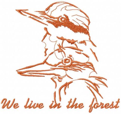We live in the forest free embroidery design