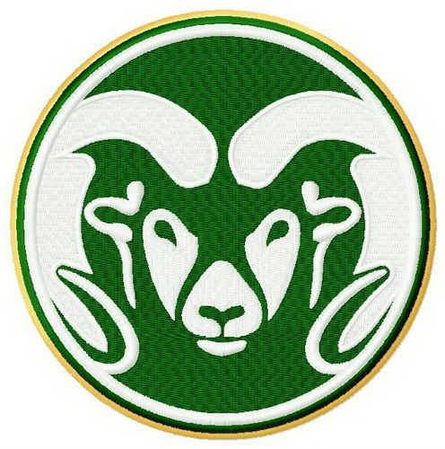 State Colorado Rams logo 2 machine embroidery design