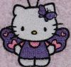 Towel with Hello Kitty machine embroidery design