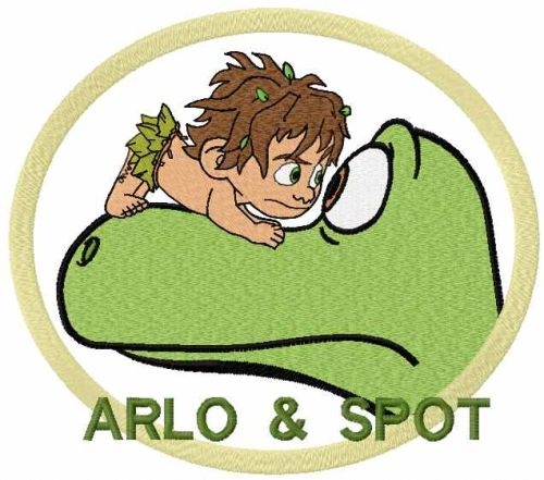 Arlo and Spot embroidery design 3