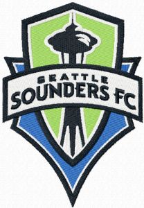 Seattle Sounders FC logo embroidery design