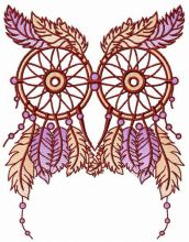 Owl eyes embroidery design