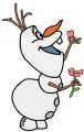 Olaf with flower embroidery design