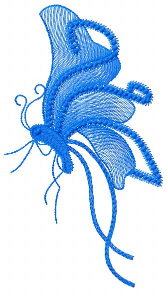 Butterfly free embroidery design