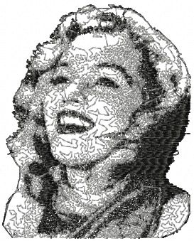 Free Marilyn Monroe embroidery design