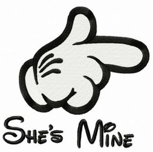 She's mine Minnie mouse minnie hand embroidery design
