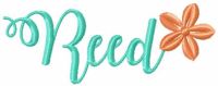 Reed name free embroidery design