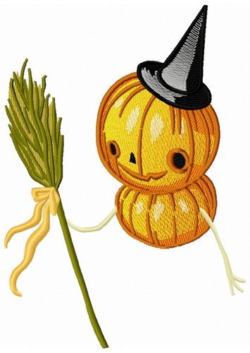 Pumpkin scarecrow 3 machine embroidery design