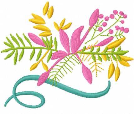 Spring flowers free embroidery design