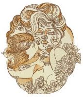 Love and passion embroidery design