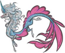 Sisu flying dragon embroidery design