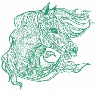 Mosaic horse 9 embroidery design