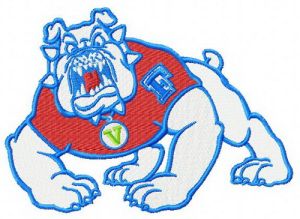 Fresno State Bulldogs logo embroidery design