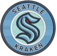 Seattle Kraken Circle Logo embroidery design