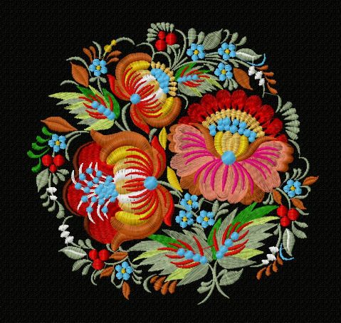 Bouquet 6 machine embroidery design