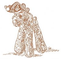 Christmas deer embroidery design