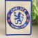Embroidered Chelsea Football Club logo design on cover