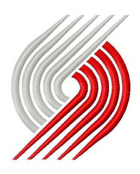Portland Trail Blazers logo 2 machine embroidery design