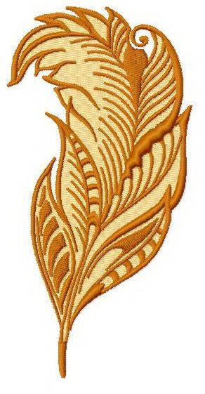 Feather 5 machine embroidery design